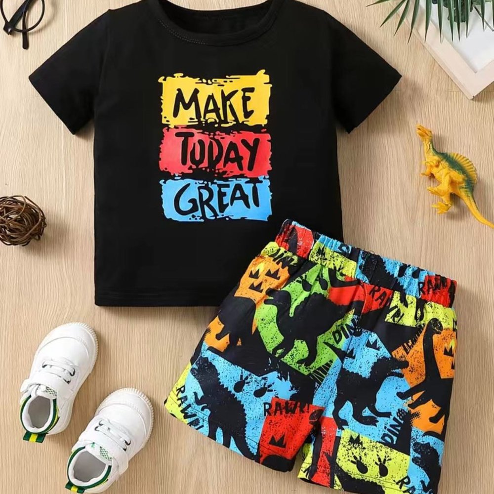 NEW Boy's Dino Make Today Great Outfit